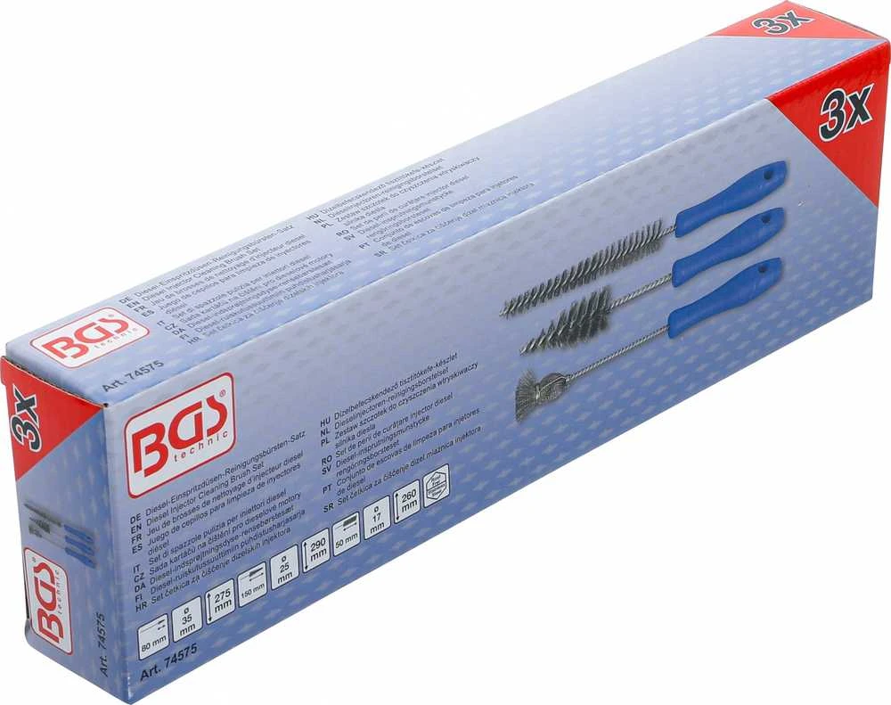 Bgs Technic Dyzelinio purkštuko angų ir įvorių valymo rinkinys | 3 vnt. (74575)