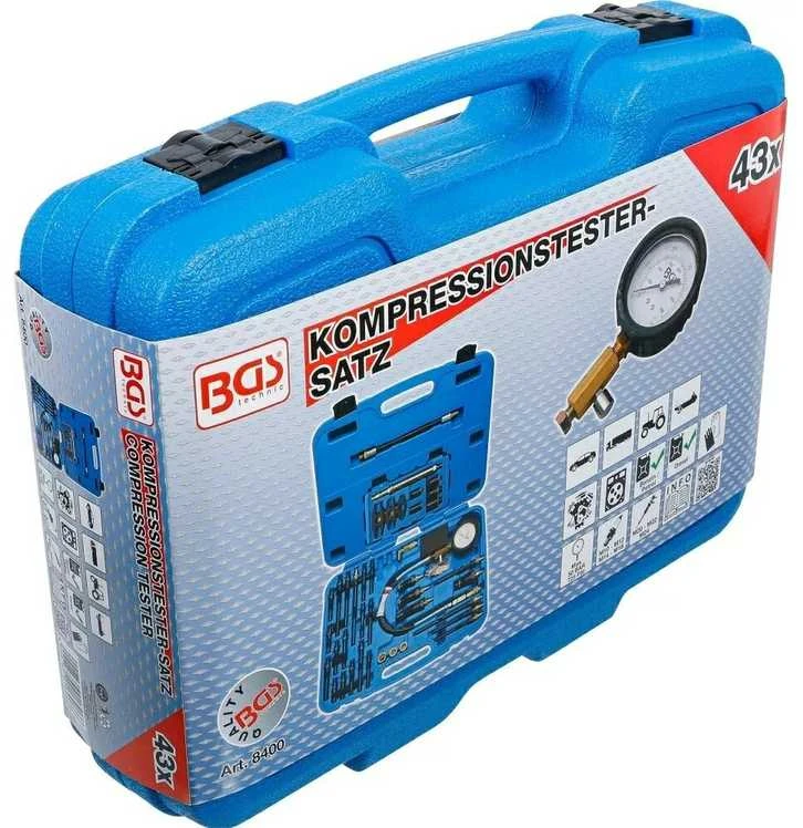 Bgs Technic Dyzelinių ir benzininių variklių kompresijos matavimo rinkinys (8400)