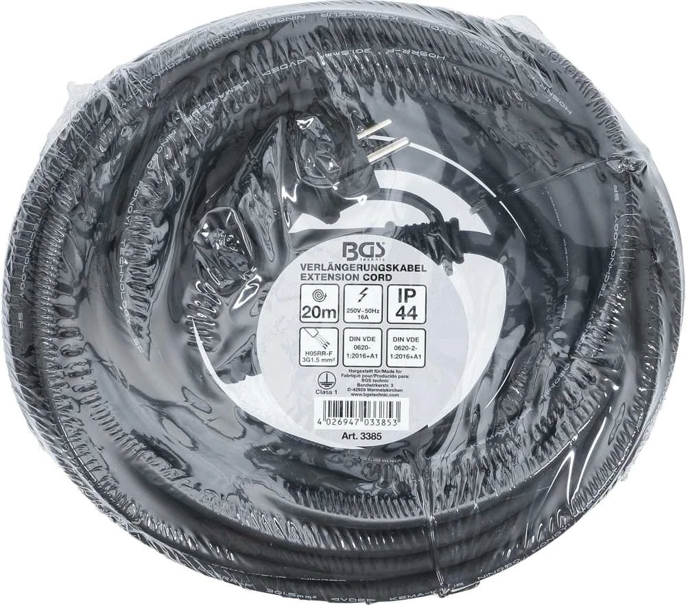 Bgs Technic Elektrinis ilgintuvas | 20 m | 3 x 1.5 mm² | IP 44 (3385)