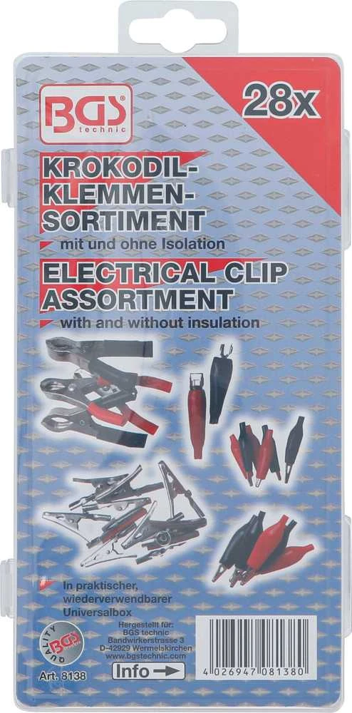 Bgs Technic Elektrinių spaustukų asortimentas | 28 vnt. (8138)
