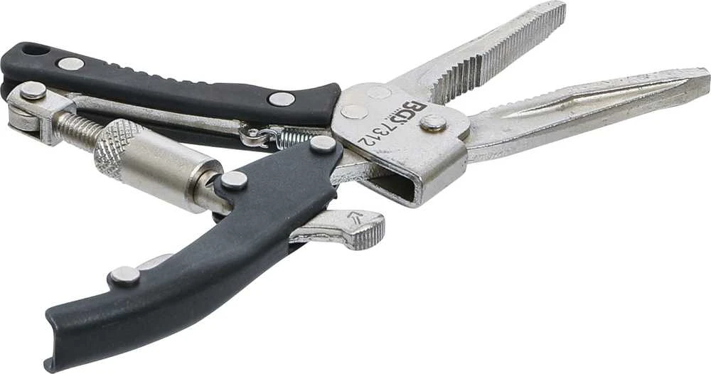 Bgs Technic Fiksuojamos replės | pistoleto tipo | ilgu snapu | 170 mm (7312)