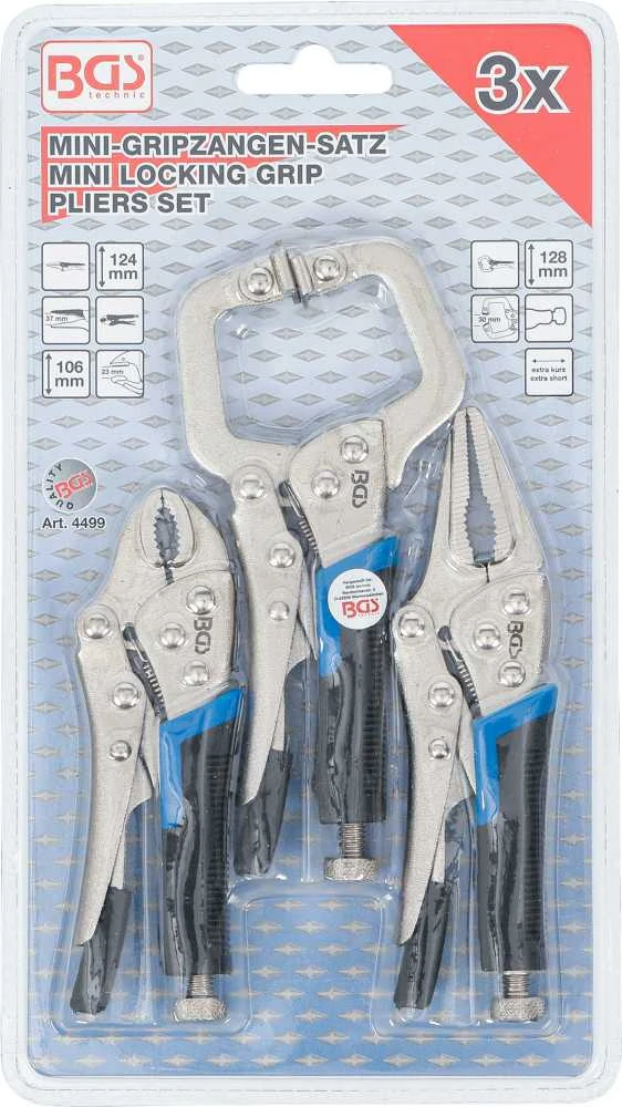 Bgs Technic Fiksuojamų mini replių rinkinys | 3 vnt. (4499)