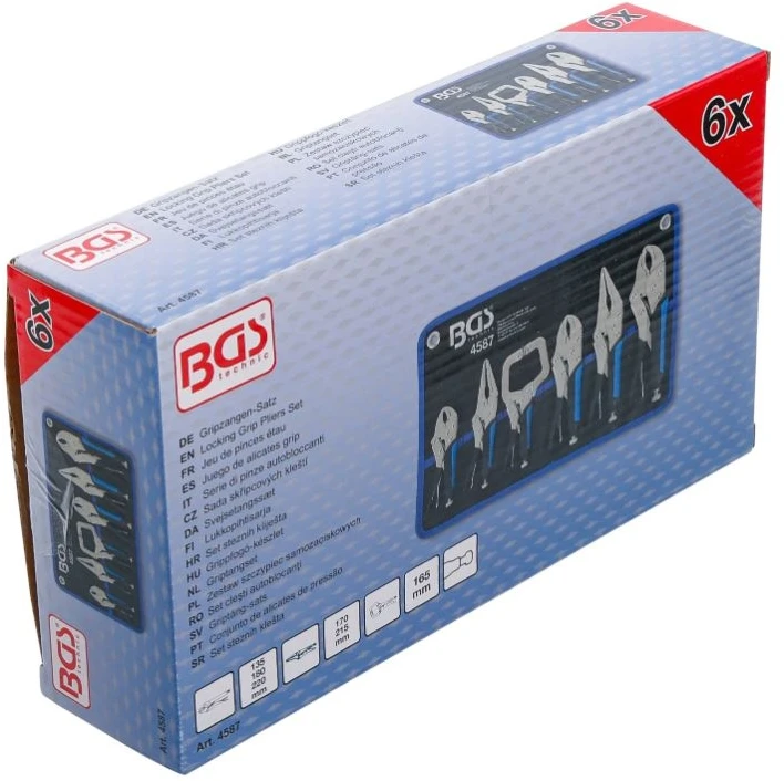 Bgs Technic Fiksuojamų replių rinkinys | 6 vnt. (4587)