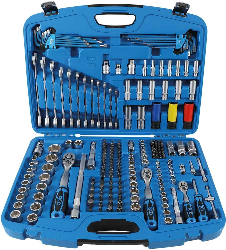 Bgs Technic Galvučių ir raktų komplektas | terkšliniai veržliarakčiai | 6,3 mm (1/4") / 10 mm (3/8") / 12,5 mm (1/2") | 218 vnt. (8820)
