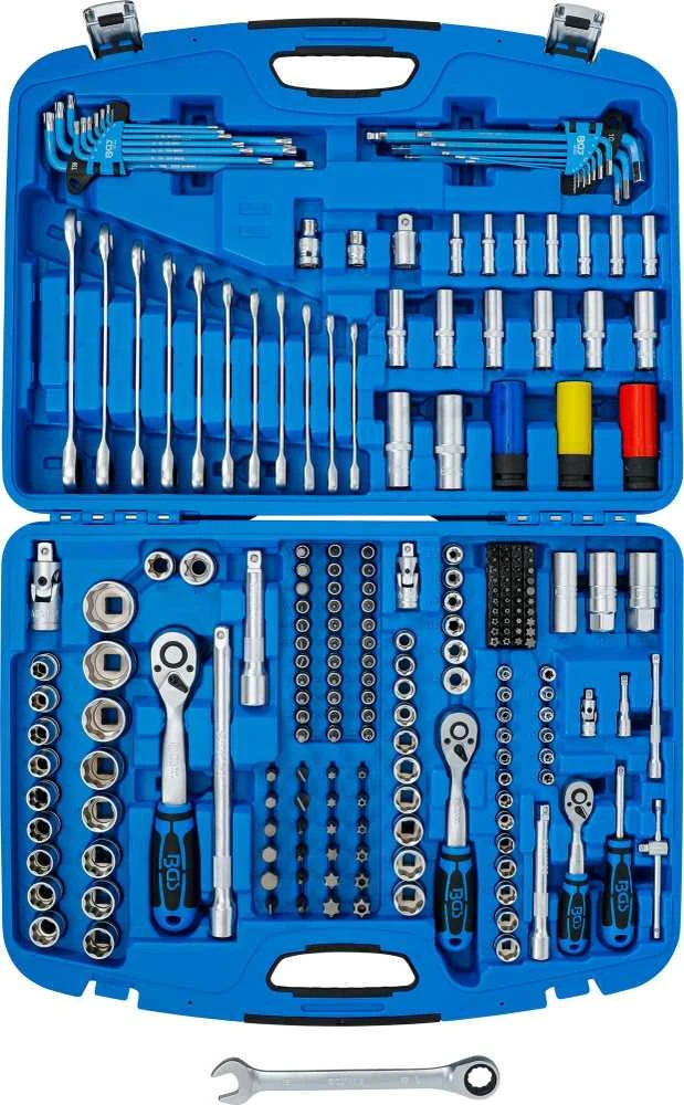Bgs Technic Galvučių ir raktų komplektas | terkšliniai veržliarakčiai | 6,3 mm (1/4") / 10 mm (3/8") / 12,5 mm (1/2") | 218 vnt. (8820)
