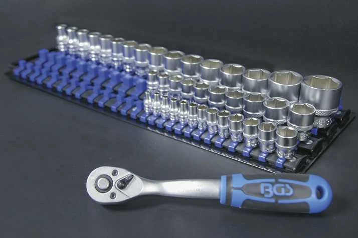 Bgs Technic Galvučių laikiklis | su 80 klipų | 6,3 mm (1/4 ") | 10 mm (3/8") | 12,5 mm (1/2") (6871)