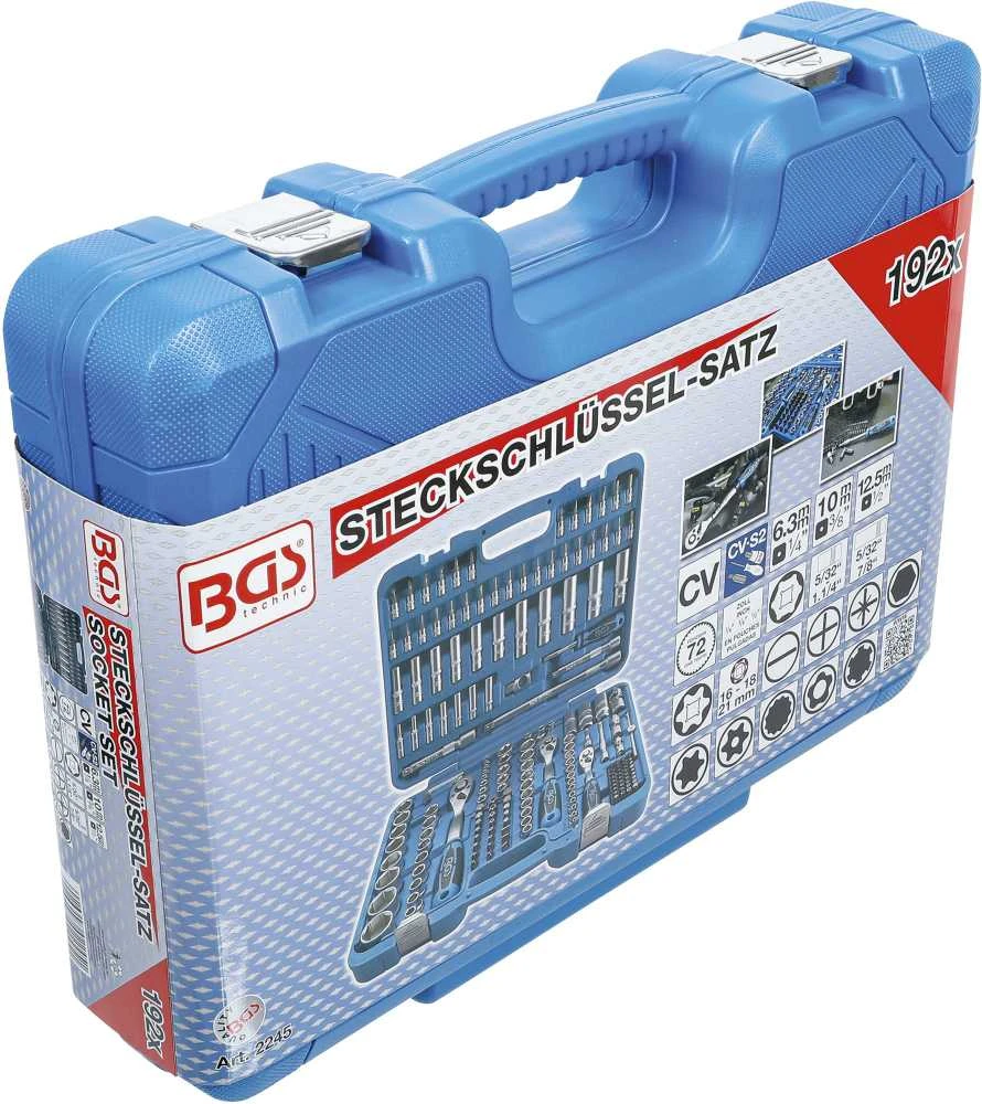 Bgs Technic Galvučių rinkinys | 6.3 mm (1/4") / 10 mm (3/8") / 12,5 mm (1/2") | Coliniai dydžiai | 192 vnt. (2245)