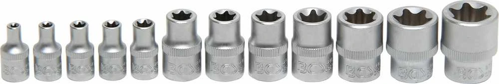 Bgs Technic Galvučių rinkinys E-Tipas | 6.3 mm (1/4") / 10 mm (3/8") | 12 vnt. (2038)