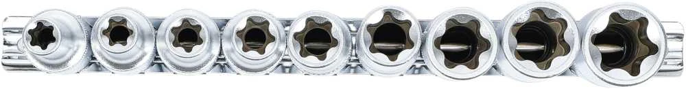 Bgs Technic Galvučių rinkinys E-Tipas | Ilgos | 12,5 mm (1/2") | E10 - E24 | 9 vnt. (2026)