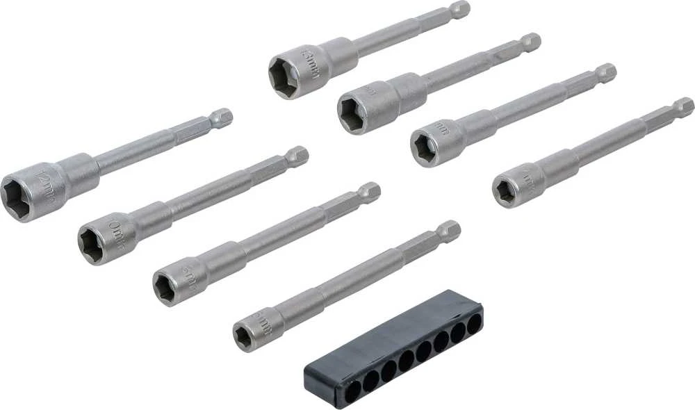 Bgs Technic Galvučių rinkinys | ilgas tipas | 6.3 mm (1/4") | elektriniams gręžtuvams | 6 - 13 mm | 8 vnt. (2759)
