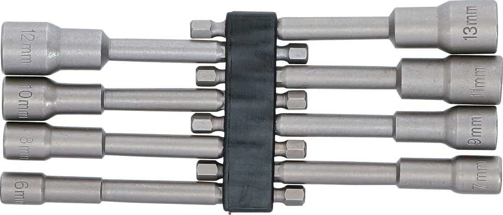 Bgs Technic Galvučių rinkinys | ilgas tipas | 6.3 mm (1/4") | elektriniams gręžtuvams | 6 - 13 mm | 8 vnt. (2759)