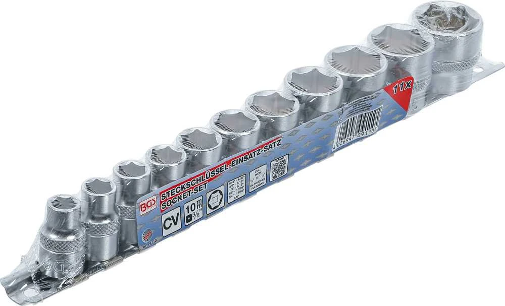 Bgs Technic Galvučių rinkinys, šešiakampės | 10 mm (3/8") | 5/16" - 7/8 "| 11 vnt. (9110)