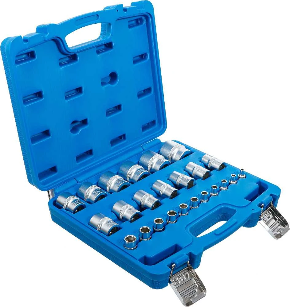 Bgs Technic Galvučių rinkinys, šešiakampės | 6.3 mm (1/4") + 12.5 mm (1/2") | Coliniai dydžiai | 23 vnt. (2246)