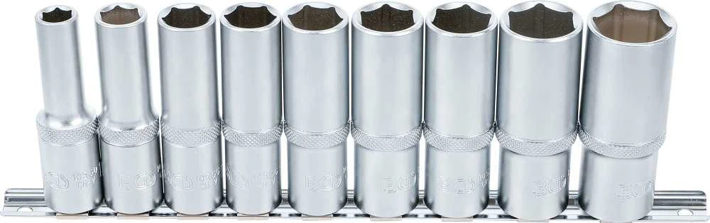 Bgs Technic Galvučių rinkinys šešiakampės, ilgos | 12,5 mm (1/2") | 10 - 24 mm | 9 vnt. (2223)