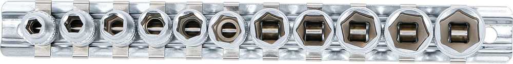 Bgs Technic Galvučių rinkinys, šešiakampės | 6.3 mm (1/4") | coliniai dydžiai | 11 vnt. (2433)