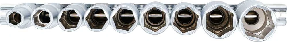 Bgs Technic Galvučių rinkinys šešiakampės, ilgos | 12,5 mm (1/2") | 10 - 24 mm | 9 vnt. (2223)