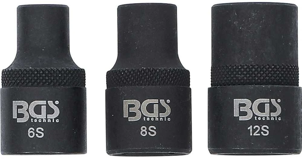 Bgs Technic Galvučių rinkinys | Spline (Ribe) M6S, M8S, M12S | 3 vnt. (9336)