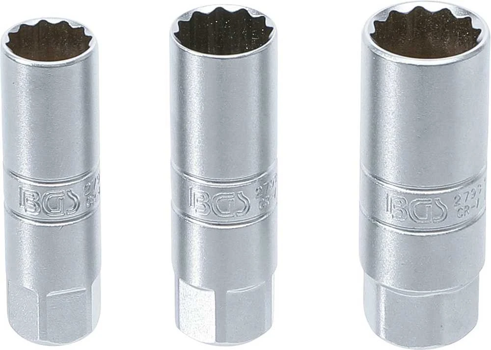 Bgs Technic Galvučių rinkinys žvakėms 12 kampų | 10 mm (3/8") | 14 - 16 - 18 mm | 3 vnt. (6858)