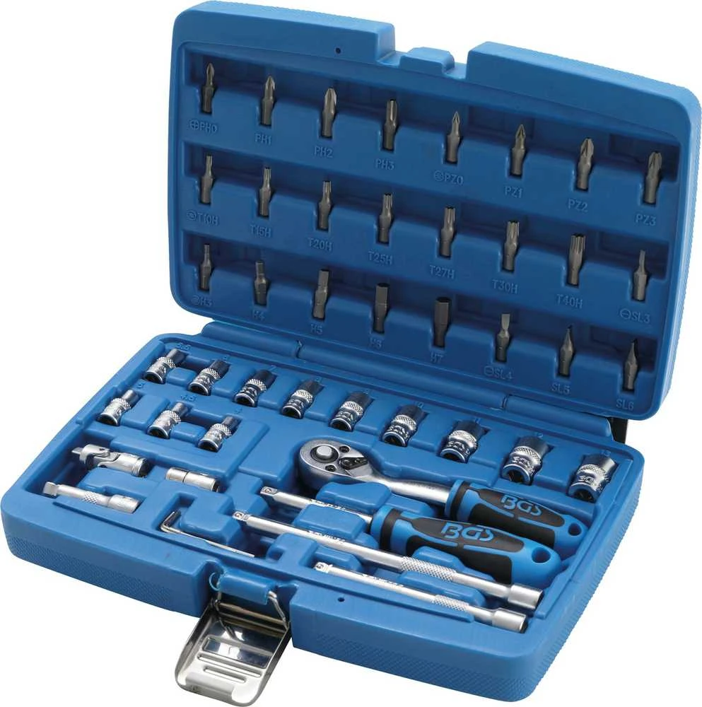 Bgs Technic Galvučių su terkšle rinkinys | 6.3 mm (1/4") | 46 vnt. (2144)