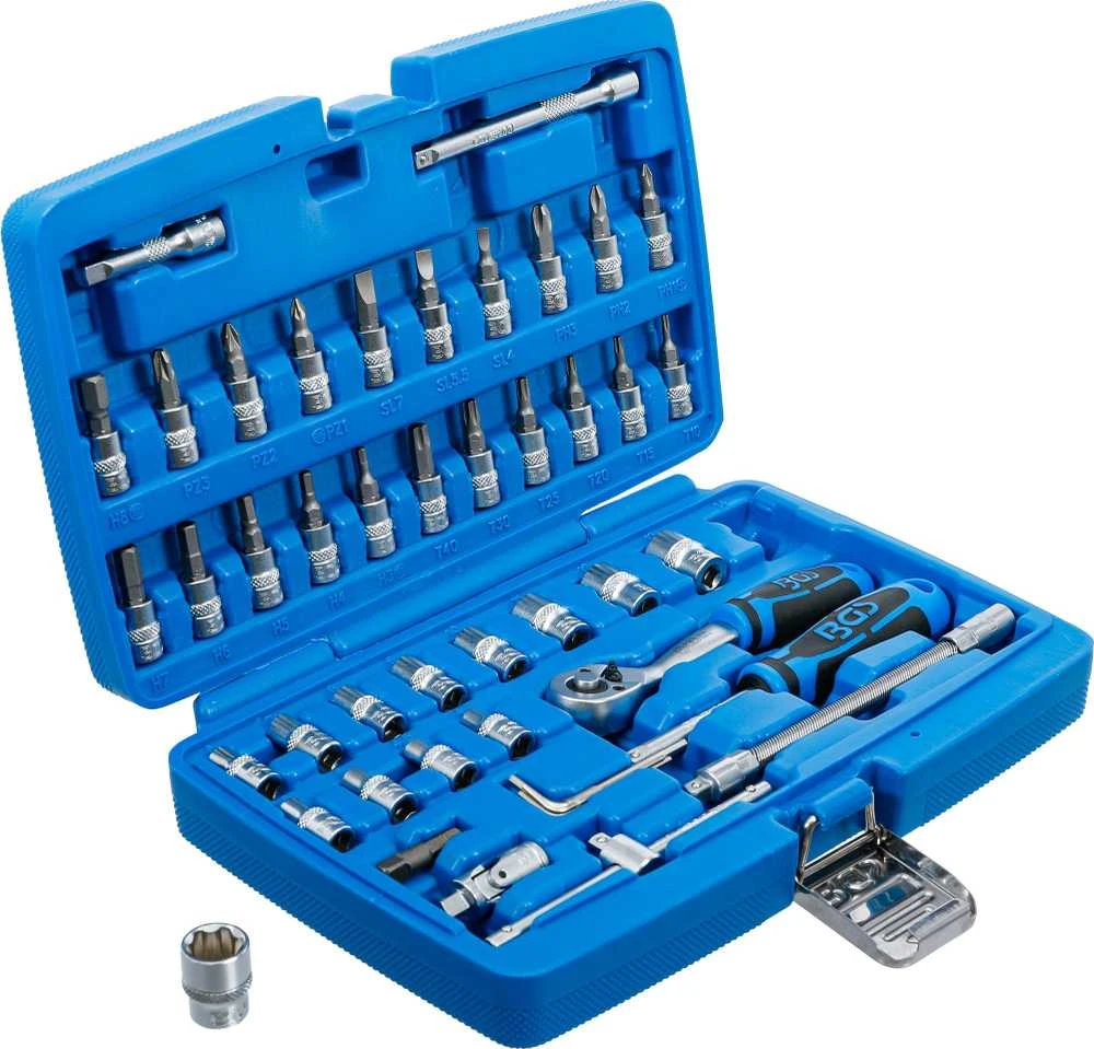 Bgs Technic Galvučių su terkšle rinkinys | 6.3 mm (1/4") | 46 vnt. (2146)