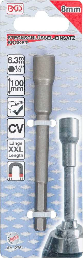 Bgs Technic Galvutė / antgalis | elektriniams grąžtams | 6,3 mm (1/4") | 8 mm (2764)