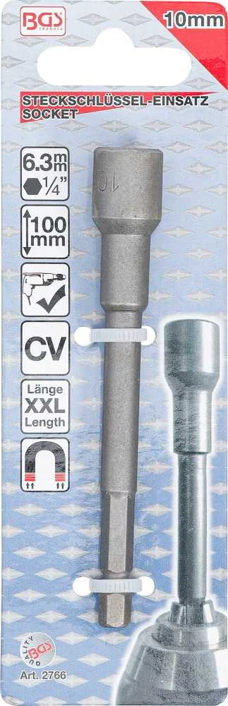 Bgs Technic Galvutė / antgalis | elektriniams grąžtams | 6,3 mm (1/4") | 10 mm (2766)