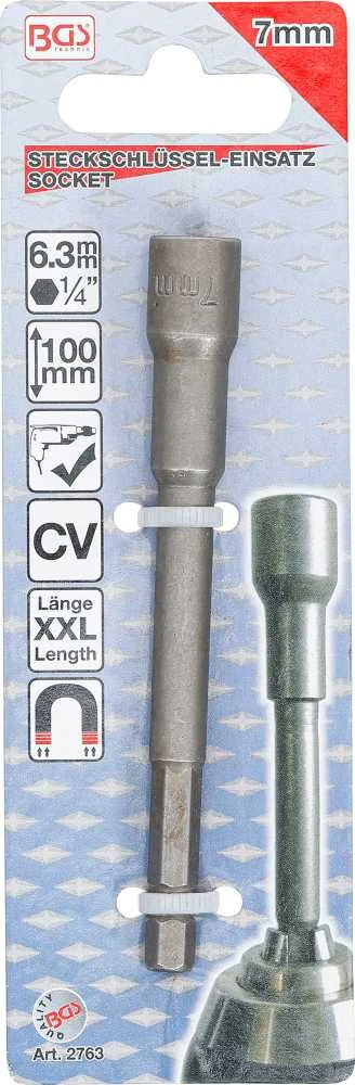 Bgs Technic Galvutė / antgalis | elektriniams grąžtams | 6,3 mm (1/4") | 7 mm (2763)