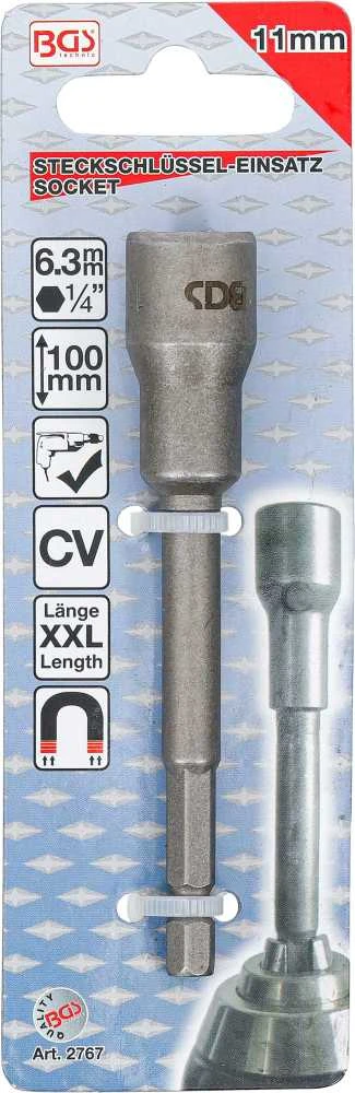 Bgs Technic Galvutė / antgalis | elektriniams grąžtams | 6,3 mm (1/4") | 11 mm (2767)