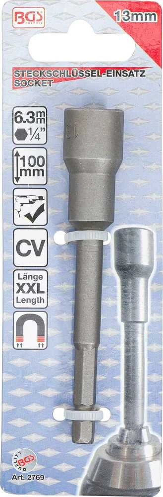 Bgs Technic Galvutė / antgalis | elektriniams grąžtams | 6,3 mm (1/4") | 13 mm (2769)