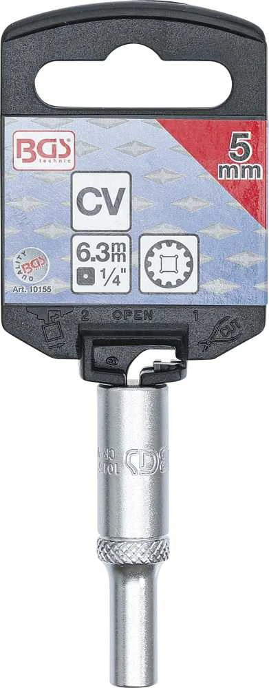 Bgs Technic Galvutė daugiafunkcinė ilga | 6,3 mm (1/4") | 5 mm (10155)