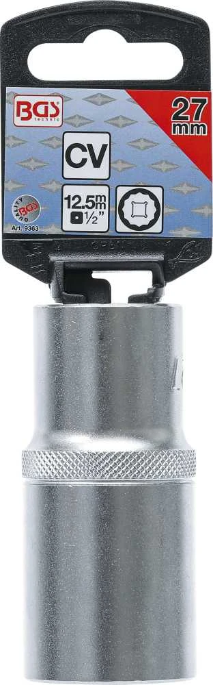 Bgs Technic Galvute ilga 12 kampų | 12,5 mm (1/2") | 27 mm (9363)