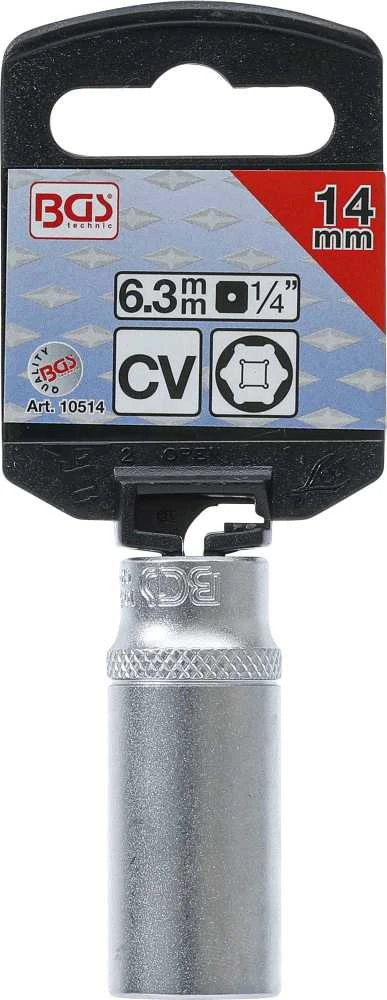 Bgs Technic Galvutė ilga šešiakampė | 6,3 mm (1/4") | 14 mm (10514)