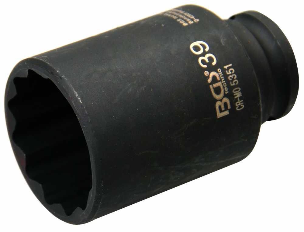 Bgs Technic Galvutė ilga smūginė plonasienė 12 kampų | 12,5 mm (1/2") | 39 mm (5351)