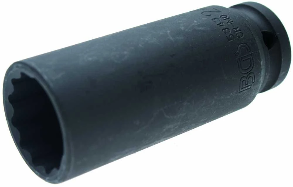 Bgs Technic Galvutė ilga smūginė plonasienė 12 kampų | 12,5 mm (1/2") | 24 mm (5343)