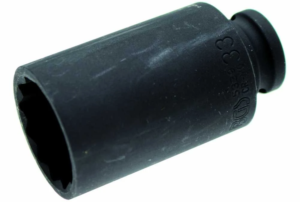 Bgs Technic Galvutė ilga smūginė plonasienė 12 kampų | 12,5 mm (1/2") | 33 mm (5339)