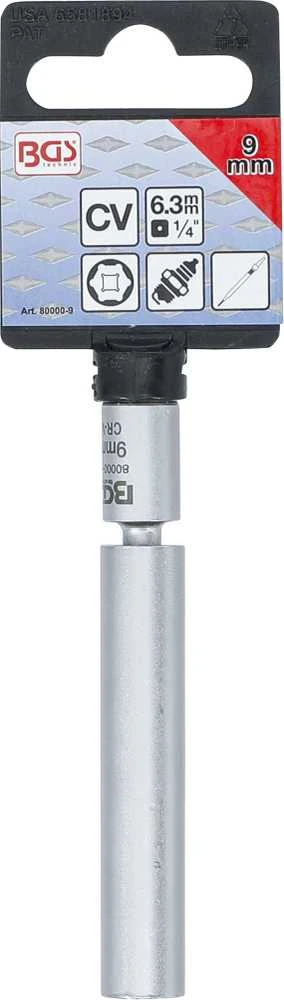 Bgs Technic Galvutė kaitinimo ir uždegimo žvakėms | šarnyrinė | 6.3 mm (1/4") | 9 mm (80000-9)