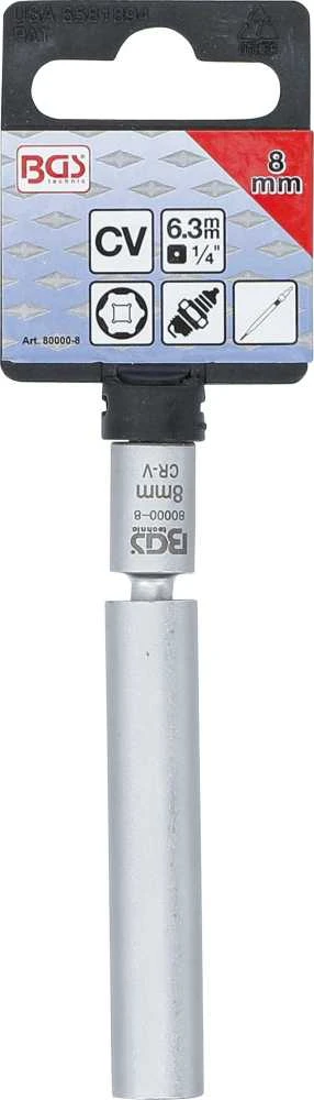 Bgs Technic Galvutė kaitinimo ir uždegimo žvakėms | šarnyrinė | 6.3 mm (1/4") | 8 mm (80000-8)