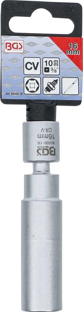 Bgs Technic Galvutė kaitinimo ir uždegimo žvakėms | šarnyrinė | 10 mm (3/8") | 16 mm (80000-16)