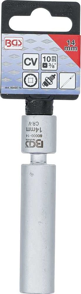 Bgs Technic Galvutė kaitinimo ir uždegimo žvakėms | šarnyrinė | 10 mm (3/8") | 14 mm (80000-14)