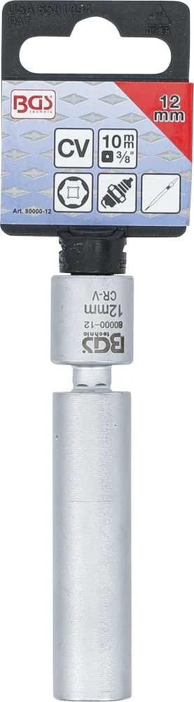 Bgs Technic Galvutė kaitinimo ir uždegimo žvakėms | šarnyrinė | 10 mm (3/8") | 12 mm (80000-12)