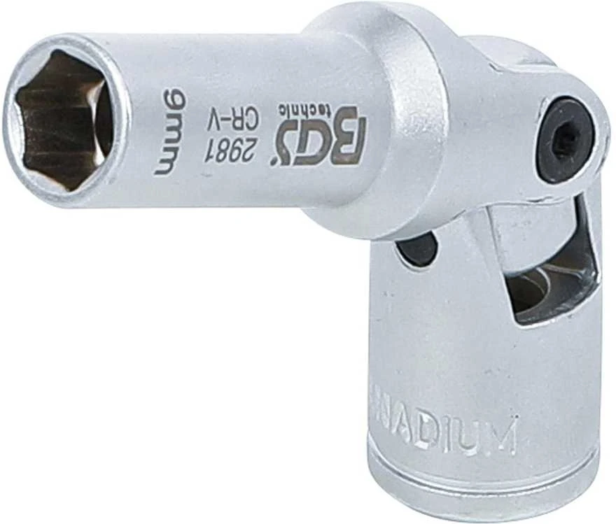Bgs Technic Galvutė kaitinimo žvakėms šešiakampė šarnyrinė | 10 mm (3/8") | 9 mm (2981)