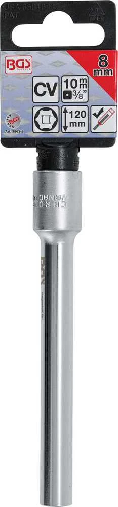 Bgs Technic Galvutė šešiakampė | labai ilga | 10 mm (3/8") | 8 mm (9863-8)