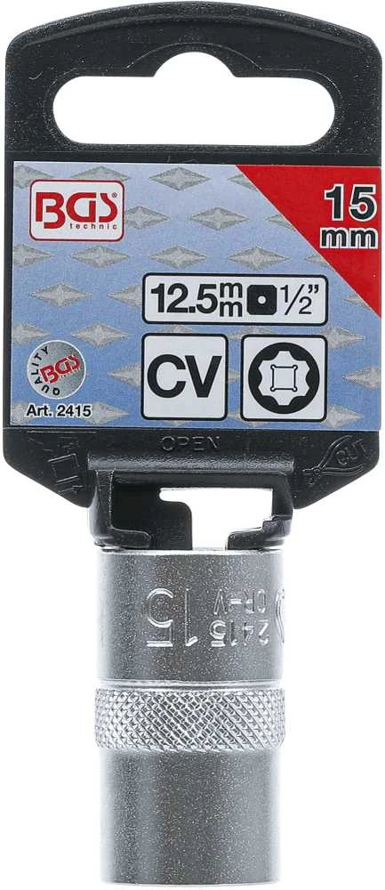 Bgs Technic Galvutė šešiakampė | Super Lock | 12.5 mm (1/2") | 15 mm (2415)