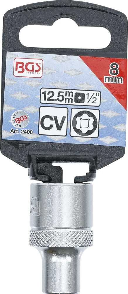 Bgs Technic Galvutė šešiakampė | Super Lock | 12.5 mm (1/2") | 8 mm (2408)