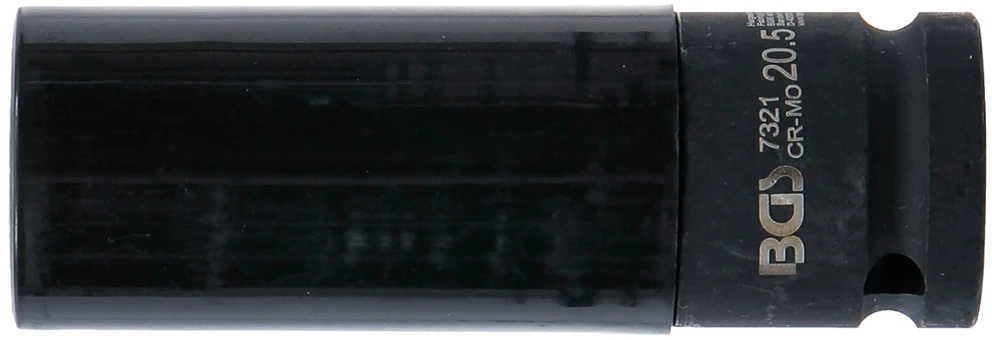 Bgs Technic Galvutė smūginė ilga plonasienė | su plastikine apsauga | 12,5 mm (1/2") | 20.5 mm (7321)