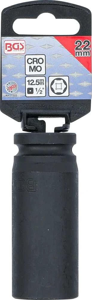 Bgs Technic Galvutė smūginė šešiakampė ilga | 12,5 mm (1/2") | 22 mm (7222)