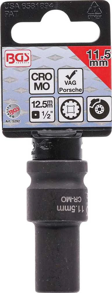 Bgs Technic Galvutė stabdžių suportams | 10-kampų | VAG ir Porsche | 11.5 mm (5292)