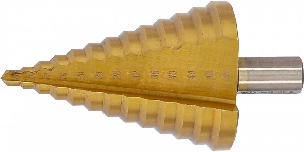 Bgs Technic Grąžtas pakopinis | titano nitridas | Ø 6–52 mm (74432B)