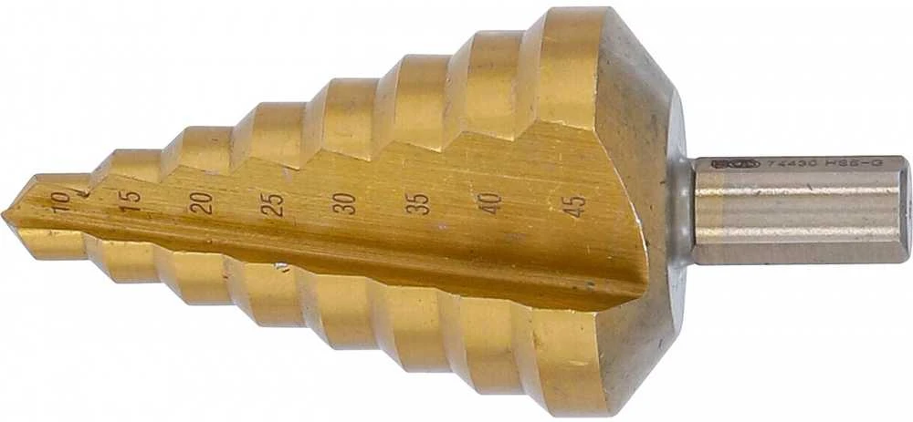 Bgs Technic Grąžtas pakopinis | titano nitridas | Ø 10–45 mm (74430B)