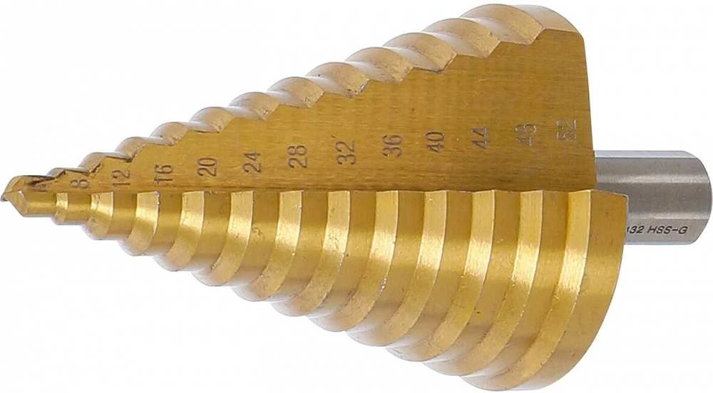 Bgs Technic Grąžtas pakopinis | titano nitridas | Ø 6–52 mm (74432B)